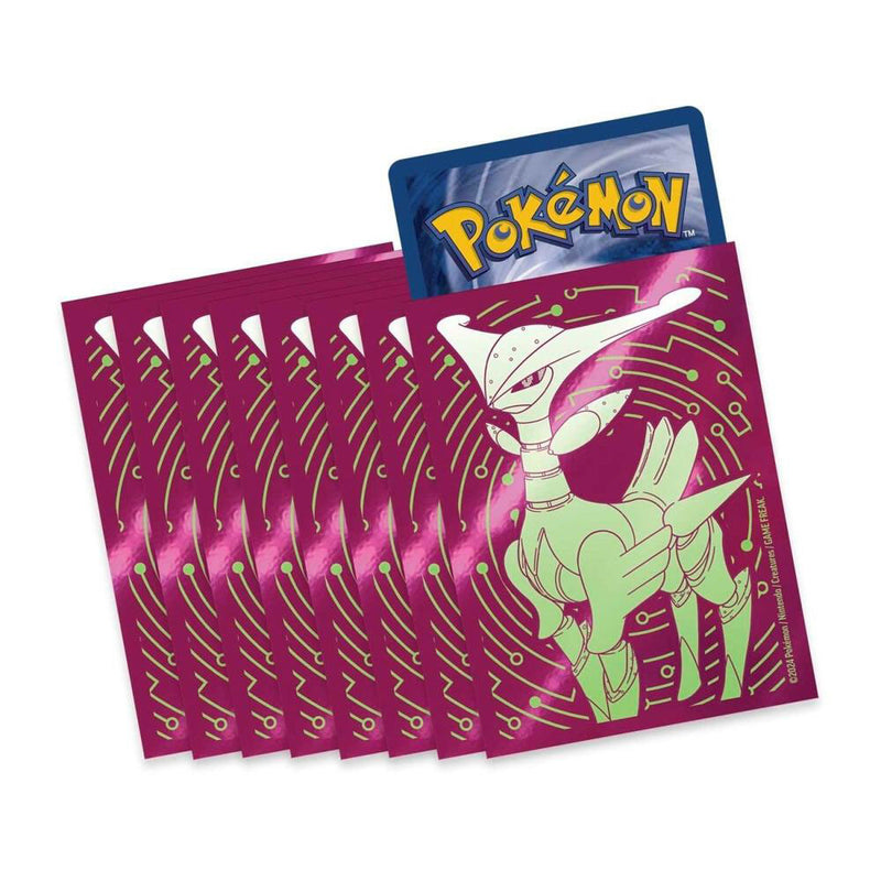 65 Bustine protettive ETB Cronoforze Fogliaferrea Sleeves POKEMON Standard Size 67 x 92 mm