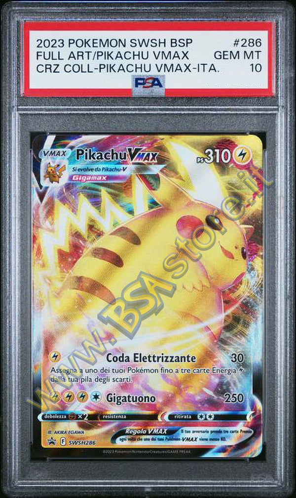 Pikachu-VMAX SWSH286 - ITA - Mint Gradata PSA 10 - Promo Spada e Scudo - Carta Pokemon