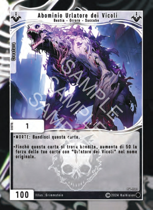 Abominio Urlatore dei Vicoli OV - 023 Comune - 1a Edizione - ITA - Near Mint - Oppressione Vacua - Carta Creatures of Exo