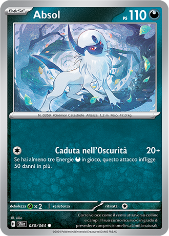 Absol 030/064 Reverse Holo Comune - ITA - Near Mint - Scarlatto e Violetto - Segreto Fiabesco - Carta Pokemon