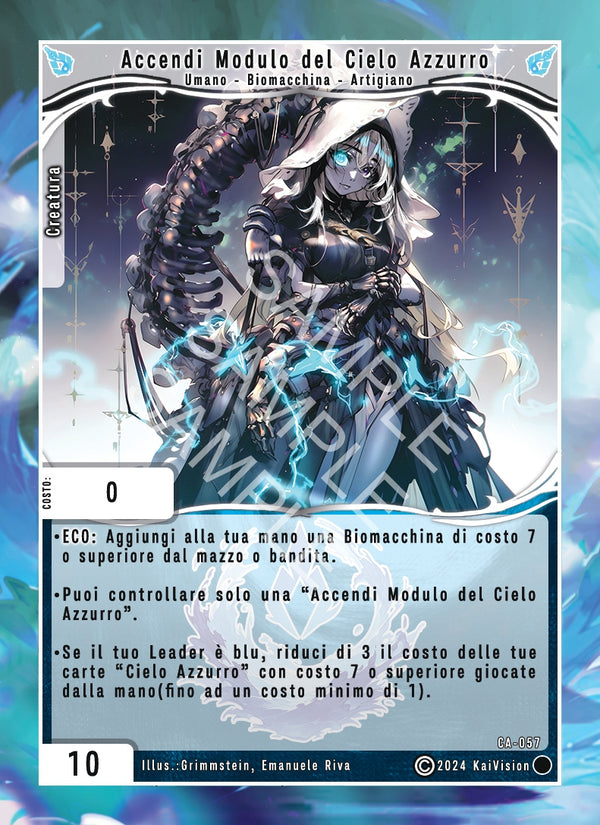 Accendi Modulo del Cielo Azzurro CA - 057 Comune - Unlimited - ITA - Near Mint - Cavalieri di Adam - Carta Creatures of Exo