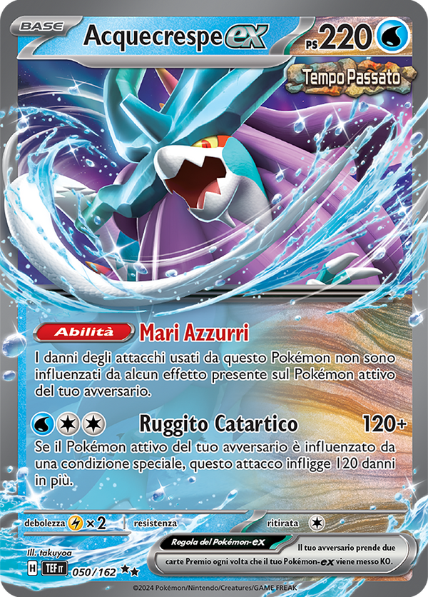 Acquecrespe-ex 050/162 - ITA - Near Mint - Scarlatto e Violetto - CronoForze - Carta Pokemon