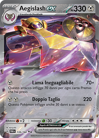 Aegislash-ex 135/182 - ITA - Near Mint - Scarlatto e Violetto - Paradosso Temporale - Carta Pokemon