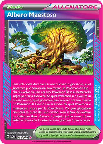 Albero Maestoso 136/142 - ITA - Near Mint - Scarlatto e Violetto - Corona Astrale - Carta Pokemon