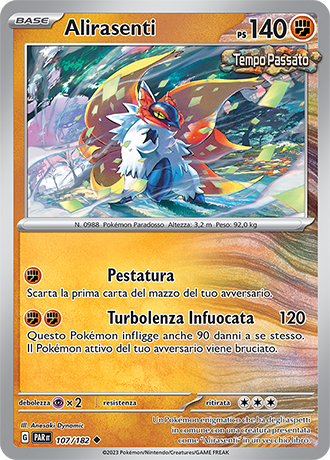 Alirasenti 107/182 - ITA - Near Mint - Scarlatto e Violetto - Paradosso Temporale - Carta Pokemon