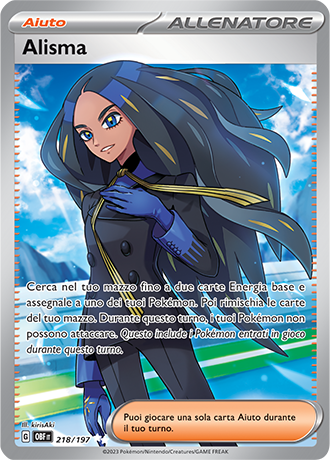 Alisma 218/197 Full Art - ITA - Near Mint - Scarlatto e Violetto - Ossidiana Infuocata - Carta Pokemon