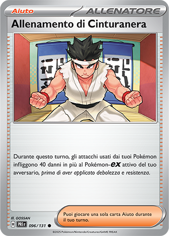 Allenamento di Cinturanera 096/131 Reverse Holo Pokéball - ITA - Near Mint - Scarlatto e Violetto - Evoluzioni Prismatiche - Carta Pokemon