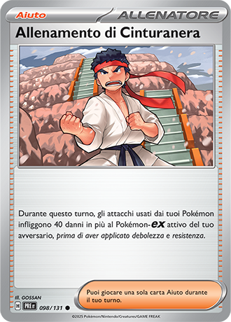 Allenamento di Cinturanera 098/131 - ITA - Near Mint - Scarlatto e Violetto - Evoluzioni Prismatiche - Carta Pokemon