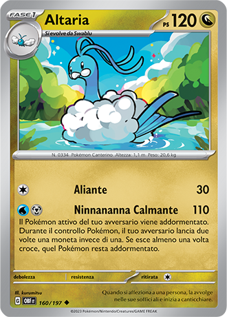 Altaria 160/197 - ITA - Near Mint - Scarlatto e Violetto - Ossidiana Infuocata - Carta Pokemon