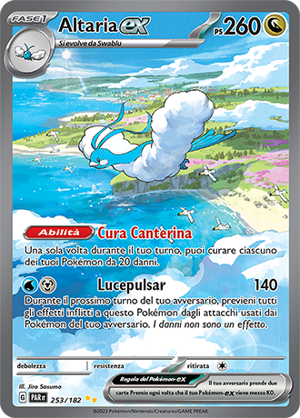 Altaria-ex 253/182 Alternative Art - ITA - Near Mint - Scarlatto e Violetto - Paradosso Temporale - Carta Pokemon