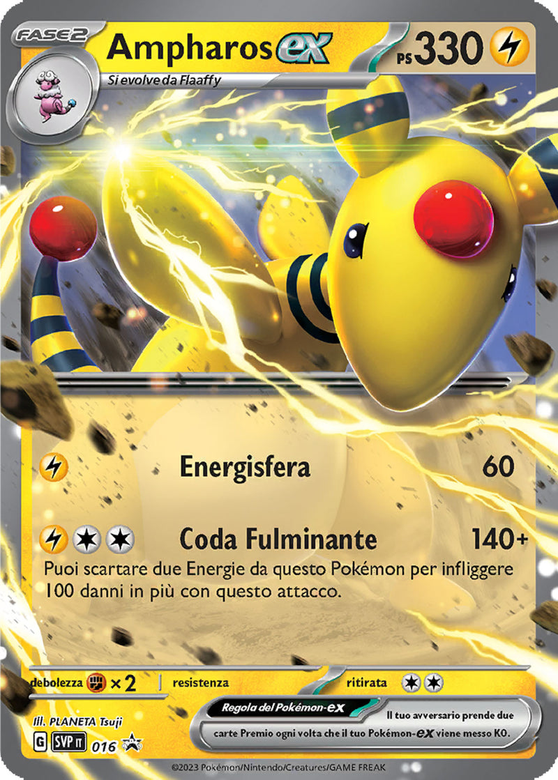 Ampharos-ex SVP 016 - ITA - Near Mint - Promo Scarlatto e Violetto - Carta Pokemon