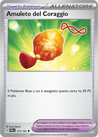 Amuleto del Coraggio 173/193 - ITA - Near Mint - Scarlatto e Violetto - Evoluzioni a Paldea - Carta Pokemon