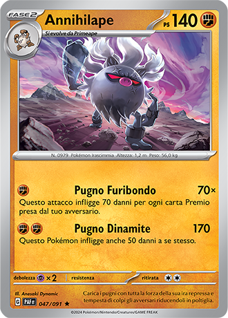 Annihilape 047/091 Holo - ITA - Near Mint - Scarlatto e Violetto - Destino di Paldea - Carta Pokemon