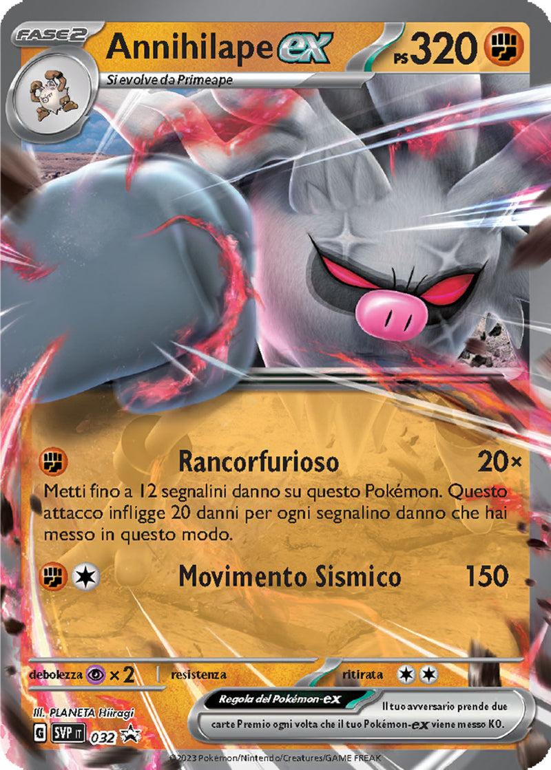 Annihilape-ex SVP 032 - ITA - Near Mint - Promo Scarlatto e Violetto - Carta Pokemon