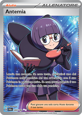 Antemia 243/182 Full Art - ITA - Near Mint - Scarlatto e Violetto - Paradosso Temporale - Carta Pokemon