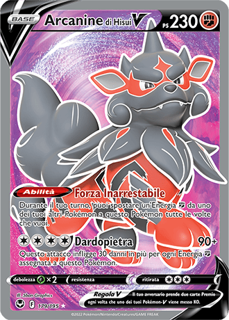 Arcanine di Hisui-V 179/195 Full Art - ITA - Near Mint - Spada e Scudo - Tempesta Argentata - Carta Pokemon