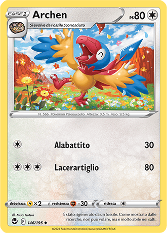 Archen 146/195 - ITA - Near Mint - Spada e Scudo - Tempesta Argentata - Carta Pokemon