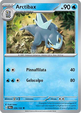 Arctibax 059/193 - ITA - Near Mint - Scarlatto e Violetto - Evoluzioni a Paldea - Carta Pokemon