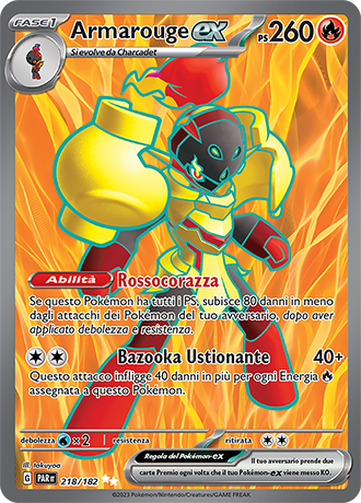 Armarouge-ex 218/182 Full Art - ITA - Near Mint - Scarlatto e Violetto - Paradosso Temporale - Carta Pokemon