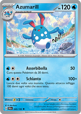 Azumarill 045/193 - ITA - Near Mint - Scarlatto e Violetto - Evoluzioni a Paldea - Carta Pokemon