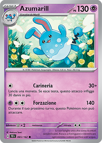 Azumarill 065/162 - ITA - Near Mint - Scarlatto e Violetto - CronoForze - Carta Pokemon