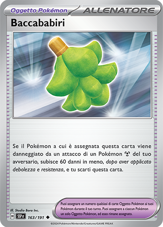 Baccababiri 163/191 - ITA - Near Mint - Scarlatto e Violetto - Scintille Folgoranti - Carta Pokemon