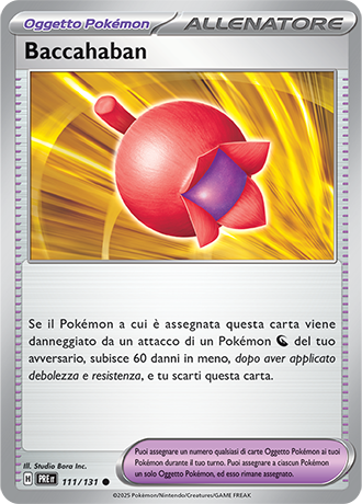 Baccahaban 111/131 Reverse Holo - ITA - Near Mint - Scarlatto e Violetto - Evoluzioni Prismatiche - Carta Pokemon