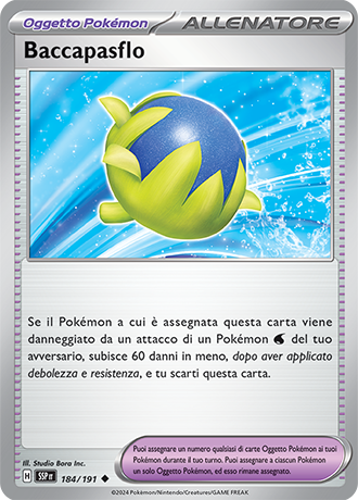 Baccapasflo 184/191 - ITA - Near Mint - Scarlatto e Violetto - Scintille Folgoranti - Carta Pokemon