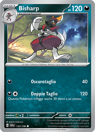 Bisharp 133/198 - ITA - Near Mint - Scarlatto e Violetto - Carta Pokemon