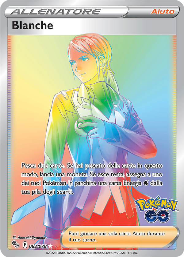 Blanche 082/078 Rara Segreta - ITA - Near Mint - Spada e Scudo - Pokemon GO - Carta Pokemon