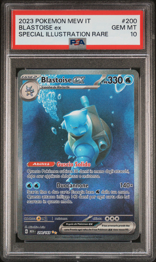 Blastoise EX 200/165 Alternative Art - ITA - Mint - Gradata PSA 10 -  Scarlatto e Violetto - 151 - Carta Pokemon