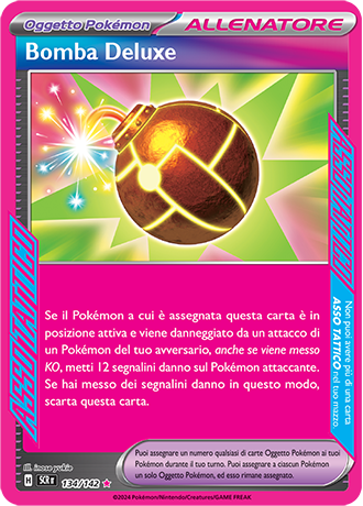 Bomba Deluxe 134/142 - ITA - Near Mint - Scarlatto e Violetto - Corona Astrale - Carta Pokemon