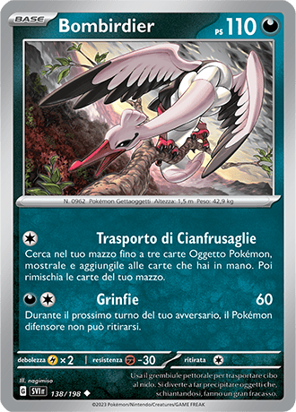 Bombirdier 138/198 - ITA - Near Mint - Scarlatto e Violetto - Carta Pokemon