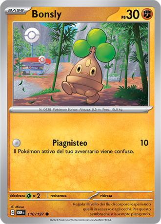 Bonsly 110/197 - ITA - Near Mint - Scarlatto e Violetto - Ossidiana Infuocata - Carta Pokemon