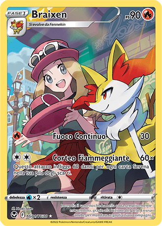 Braixen TG01/TG30 Trainer Gallery - ITA - Near Mint - Spada e Scudo - Tempesta Argentata - Carta Pokemon