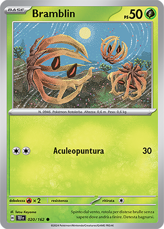 Bramblin 020/162 - ITA - Near Mint - Scarlatto e Violetto - CronoForze - Carta Pokemon