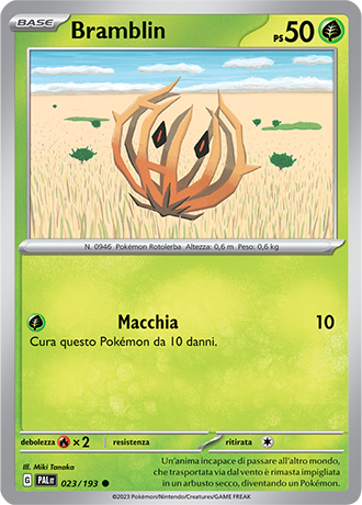 Bramblin 023/193 - ITA - Near Mint - Scarlatto e Violetto - Evoluzioni a Paldea - Carta Pokemon