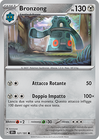 Bronzong 127/191 - ITA - Near Mint - Scarlatto e Violetto - Scintille Folgoranti - Carta Pokemon