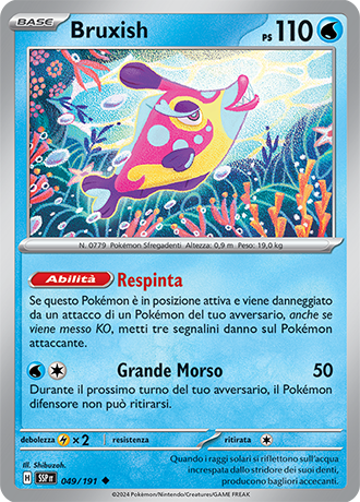 Bruxish 049/191 - ITA - Near Mint - Scarlatto e Violetto - Scintille Folgoranti - Carta Pokemon