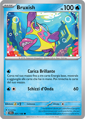 Bruxish 051/198 - ITA - Near Mint - Scarlatto e Violetto - Carta Pokemon