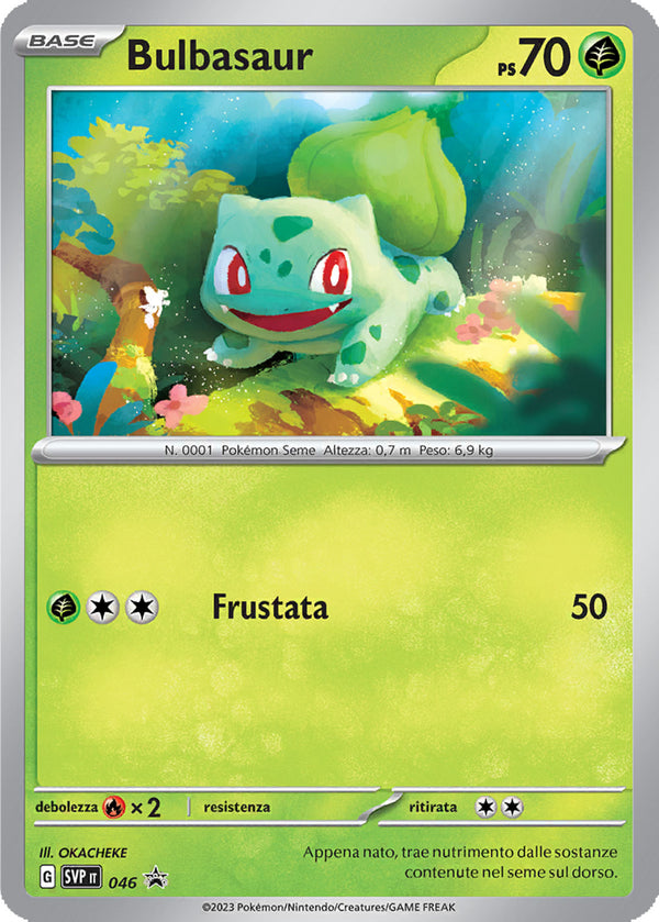 Bulbasaur SVP 046 Holo Collezione 151 - ITA - Near Mint - Promo Scarlatto e Violetto - Carta Pokemon