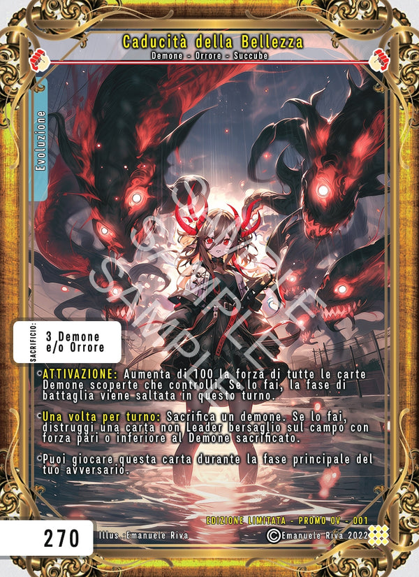 Caducità della Bellezza P - OV - 1 Edizione Limitata Cloud Foil Full Art - 1a Edizione - ITA - Near Mint - Promo Oppressione Vacua - Carta Creatures of Exo