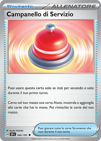 Campanello di Servizio 165/191 - ITA - Near Mint - Scarlatto e Violetto - Scintille Folgoranti - Carta Pokemon