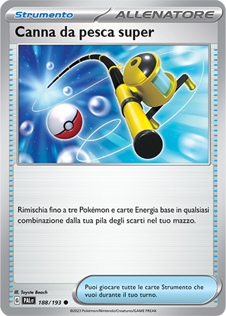 Canna da Pesca Super 188/193 Reverse Holo - ITA - Near Mint - Scarlatto e Violetto - Evoluzioni a Paldea - Carta Pokemon