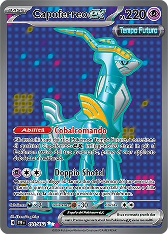 Capoferreo-ex 191/162 Full Art - ITA - Near Mint - Scarlatto e Violetto - CronoForze - Carta Pokemon