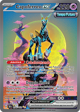 Capoferreo-ex 206/162 Alternative Art - ITA - Near Mint - Scarlatto e Violetto - CronoForze - Carta Pokemon