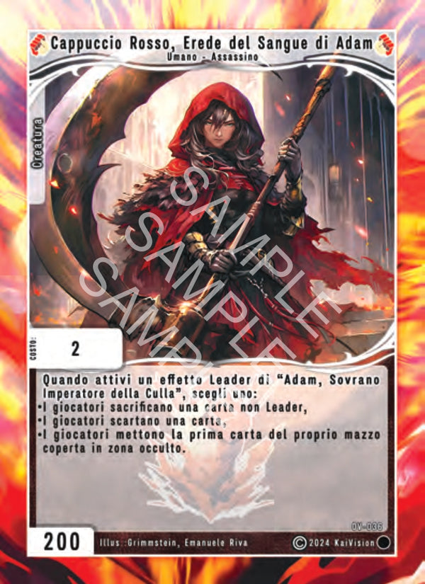 Cappuccio Rosso, Erede del Sangue di Adam OV - 036 Comune - 1a Edizione - ITA - Near Mint - Oppressione Vacua - Carta Creatures of Exo