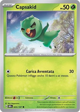 Capsakid 023/197 - ITA - Near Mint - Scarlatto e Violetto - Ossidiana Infuocata - Carta Pokemon