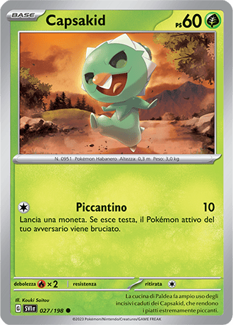 Capsakid 027/198 - ITA - Near Mint - Scarlatto e Violetto - Carta Pokemon