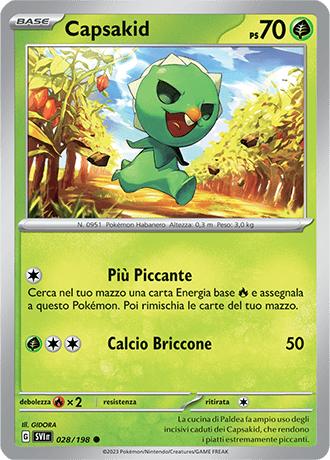 Capsakid 028/198 - ITA - Near Mint - Scarlatto e Violetto - Carta Pokemon